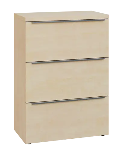 SIN 3 - 83Z kancelářská skříň, 3-zásuvková, 1120x800x400, bříza světlá